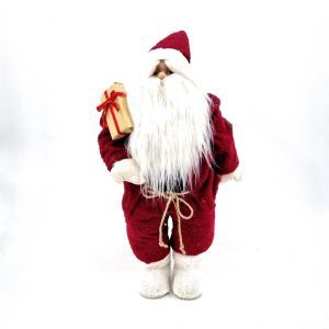 Kerstman Rood met kadotje 80cm